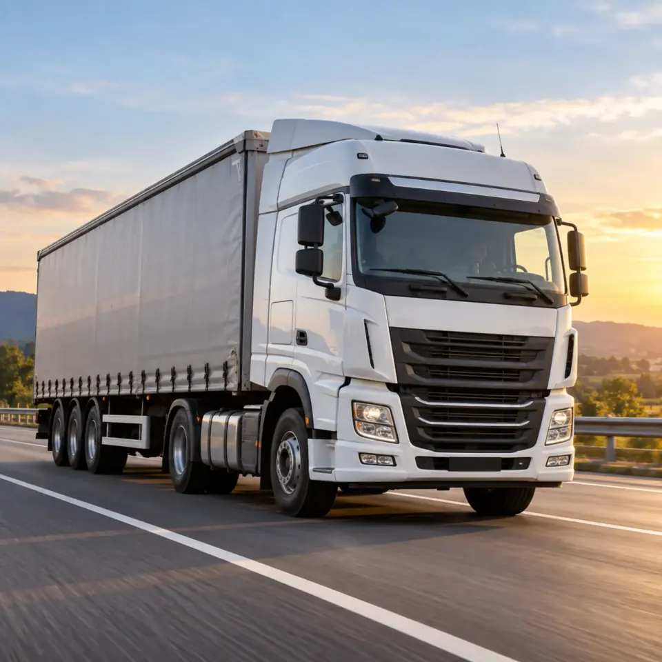 Commercial truck on the highway
